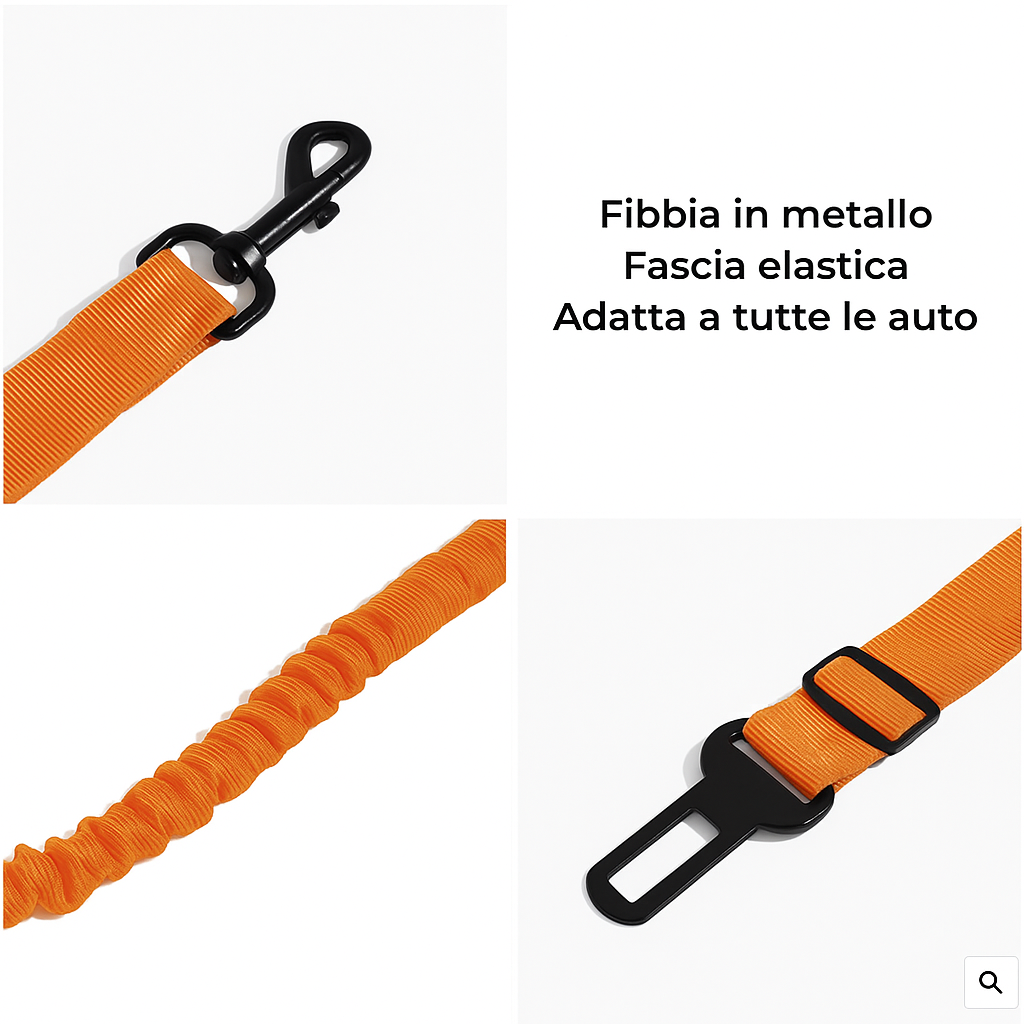 Cintura di sicurezza elastica per cani Anti-Colpo di Frusta