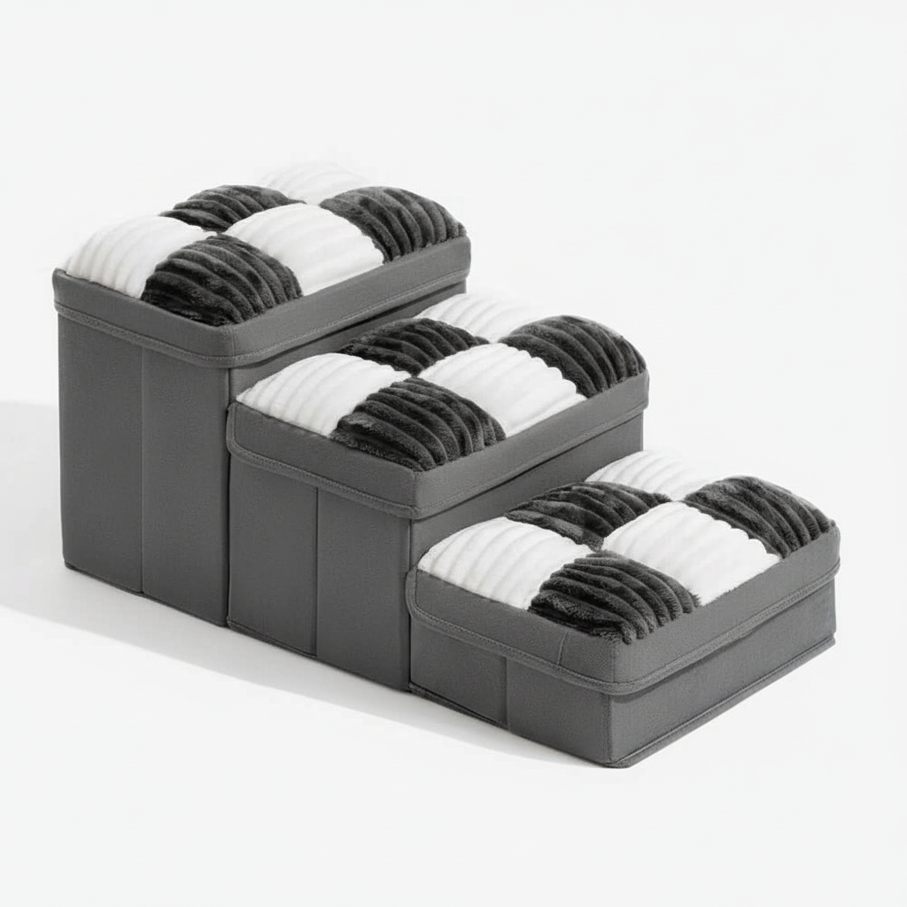 Scaletta Artigianale con Motivo a Scacchiera