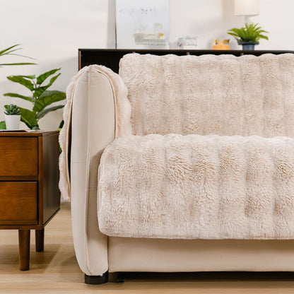 Copridivano Protettivo Pezzo Unico, Morbido con Effetto Peluche, Impermeabile