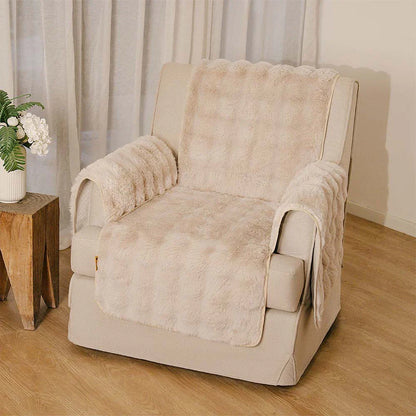 Copridivano Protettivo Pezzo Unico, Morbido con Effetto Peluche, Impermeabile