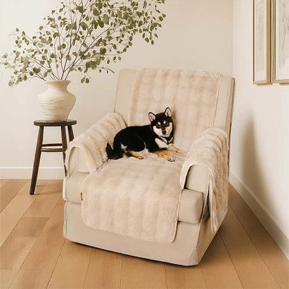 Copridivano Protettivo Pezzo Unico, Morbido con Effetto Peluche, Impermeabile