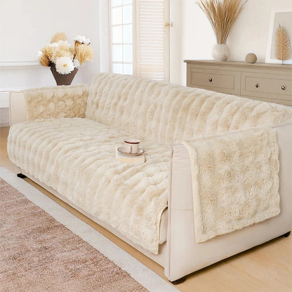 Copridivano Protettivo Pezzo Unico, Morbido con Effetto Peluche, Impermeabile