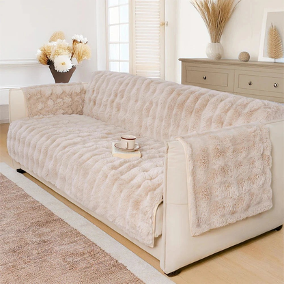 Copridivano Protettivo Pezzo Unico, Morbido con Effetto Peluche, Impermeabile