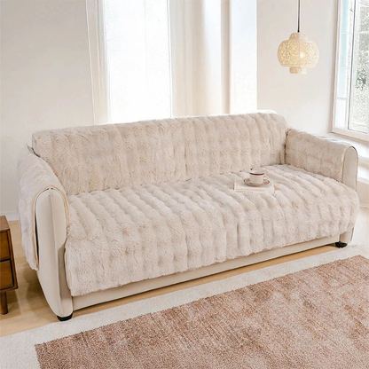 Copridivano Protettivo Pezzo Unico, Morbido con Effetto Peluche, Impermeabile