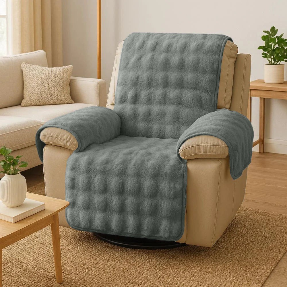 Copridivano Protettivo Pezzo Unico, Morbido con Effetto Peluche, Impermeabile