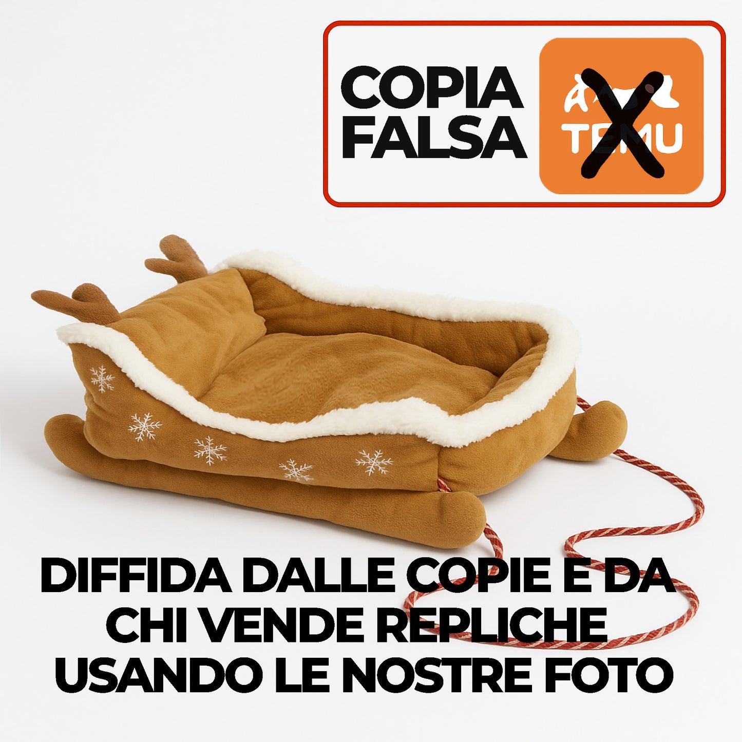 Cuccia  di peluche Festiva  Slitta di Natale
