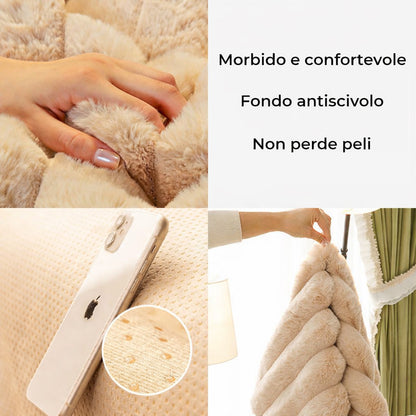 Copridivano in Peluche Spesso a righe Antiscivolo