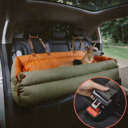 Seggiolino per cani in Pelle con attacco CINTURE - Comfort Urbano