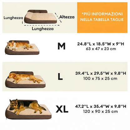 Letto Grande e Imbottito per Cani e Gatti, Spesso, Lavabile, Adatto a Tutte le Stagioni