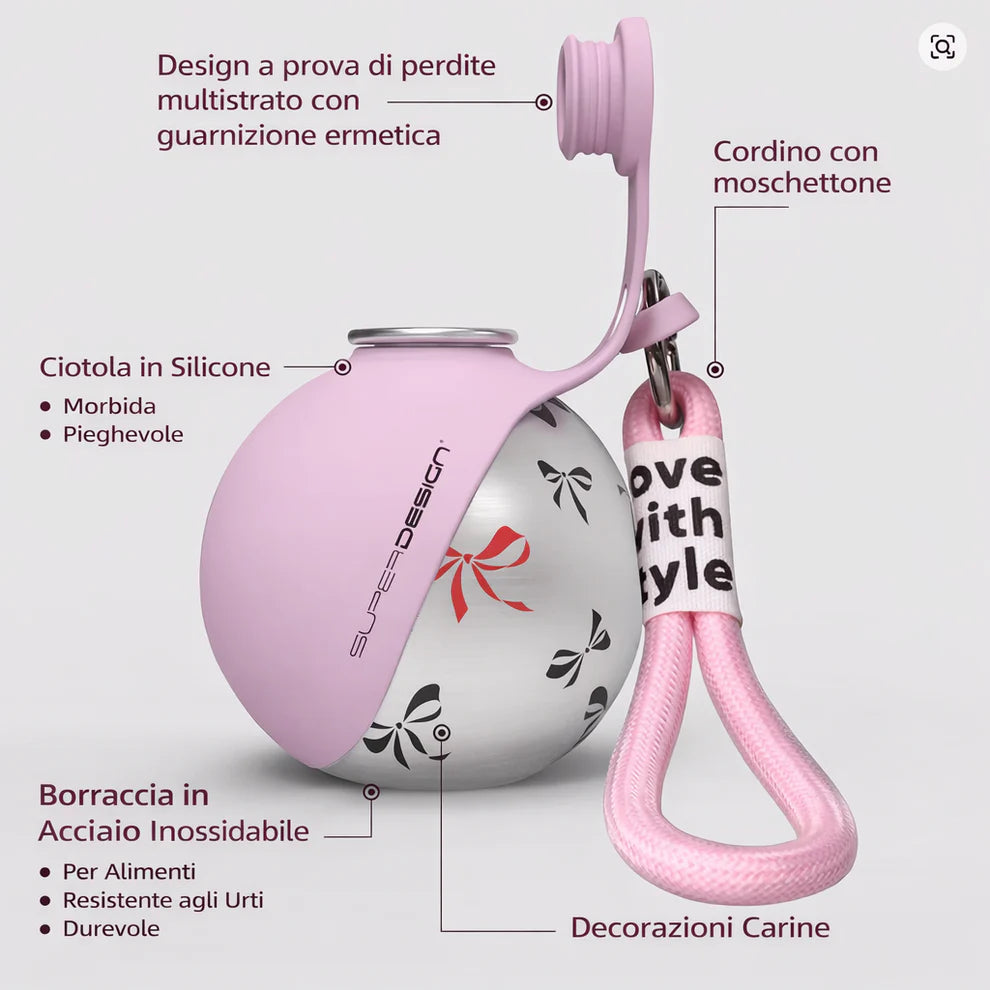 Borraccia per Cani con Ciotola
