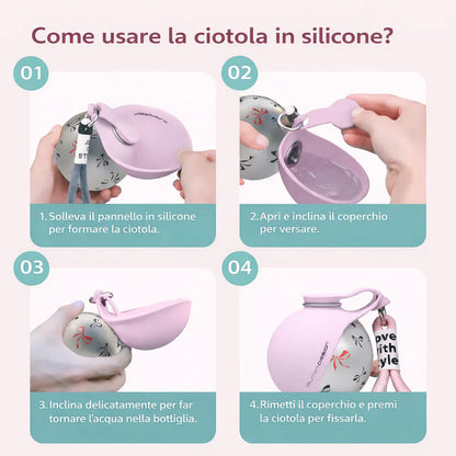 Borraccia per Cani con Ciotola