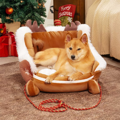 Cuccia  di peluche Festiva  Slitta di Natale