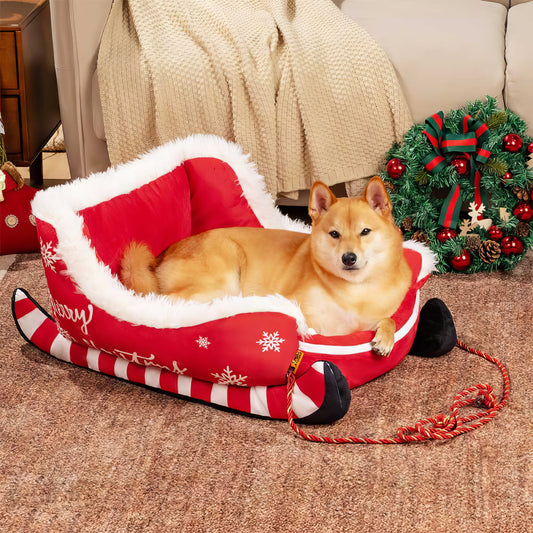 Cuccia  di peluche Festiva  Slitta di Natale
