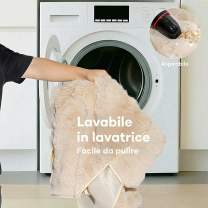 Copridivano Protettivo Pezzo Unico, Morbido con Effetto Peluche, Impermeabile