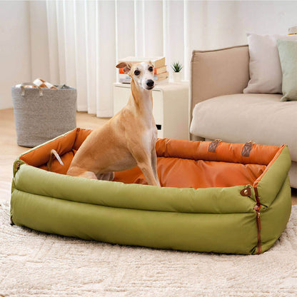 Seggiolino per cani in Pelle con attacco CINTURE - Comfort Urbano