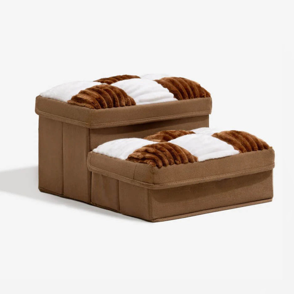 Scaletta Artigianale con Motivo a Scacchiera