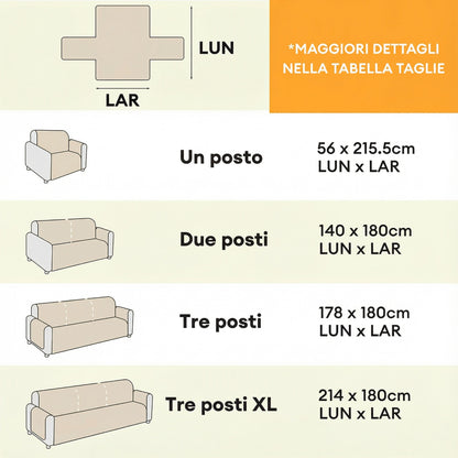 Copridivano Protettivo Pezzo Unico, Morbido con Effetto Peluche, Impermeabile