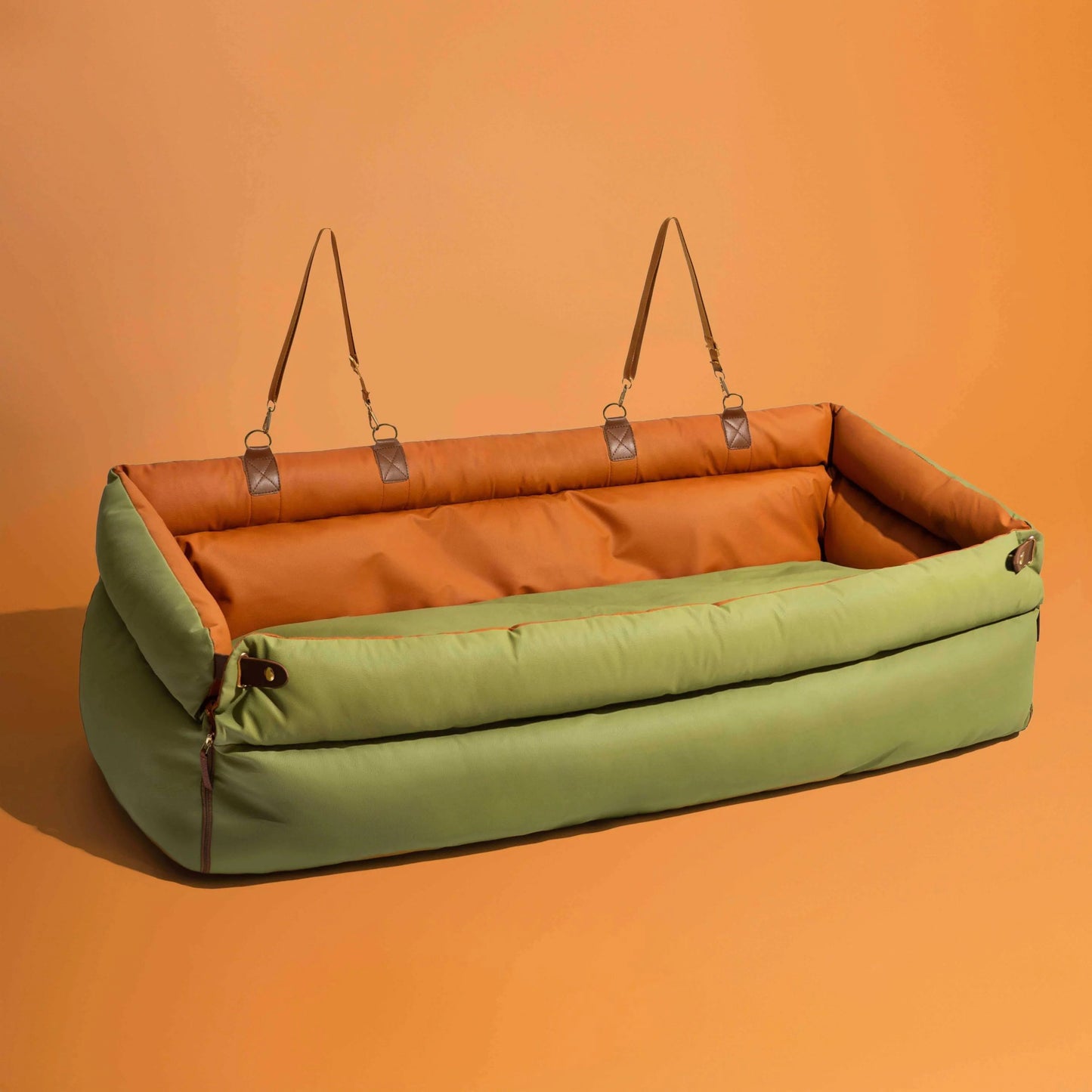 Seggiolino per cani in Pelle con attacco CINTURE - Comfort Urbano