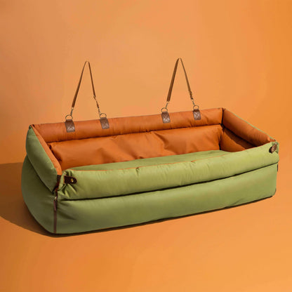 Seggiolino per cani in Pelle con attacco CINTURE - Comfort Urbano