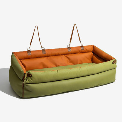 Seggiolino per cani in Pelle con attacco CINTURE - Comfort Urbano