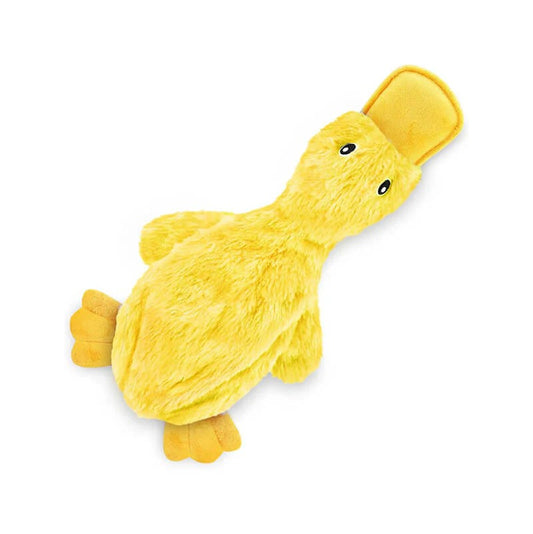 Peluche di anatra carina con fischietto, giocattolo per cani.