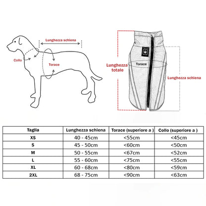 Impermeabile  Catarifrangente Imbottito per Cani