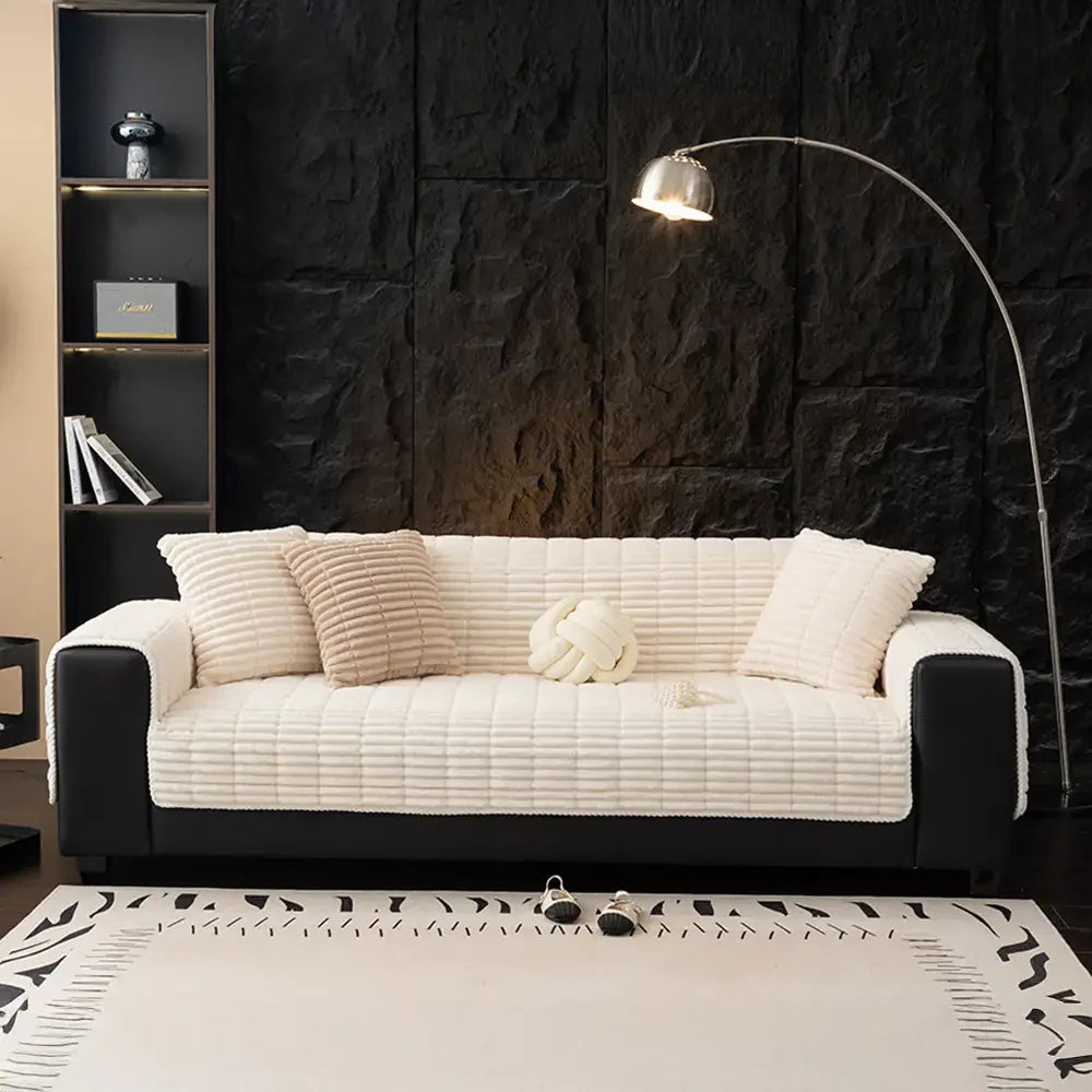 Copridivano Monopezzo in Flanella Ultra Morbida, Antiscivolo